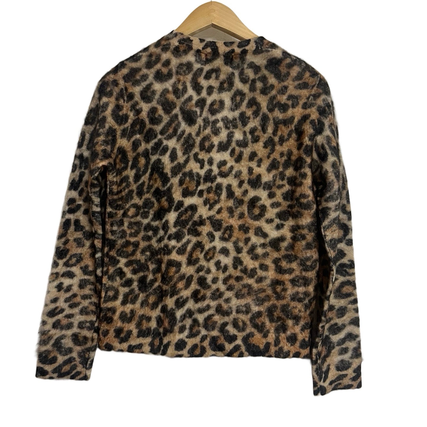 27 Miles Cashmere Leopard Print Cardigan