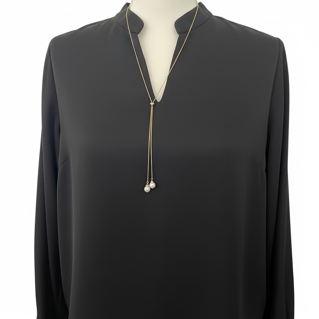14 Karat Gold Plated Fresh Water Pearl Lariat