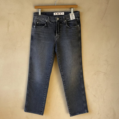 AMO Cropped, Straight Leg Jeans