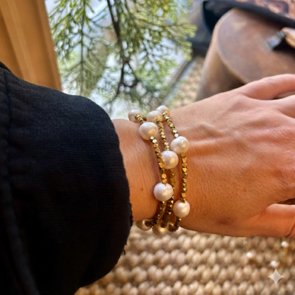 Gold Plated & Fresh Water Pearl Bracelet