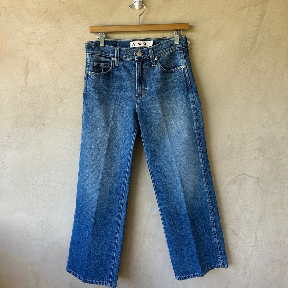 AMO Cropped, Wide Leg Jeans