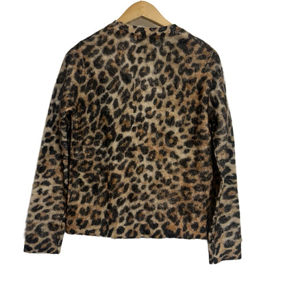 27 Miles Cashmere Leopard Print Cardigan