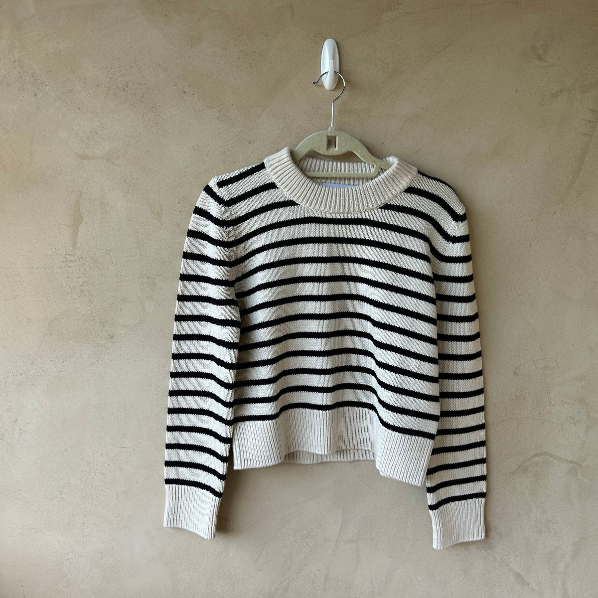 Soldout.NYC Black and Cream Stripe Sweater