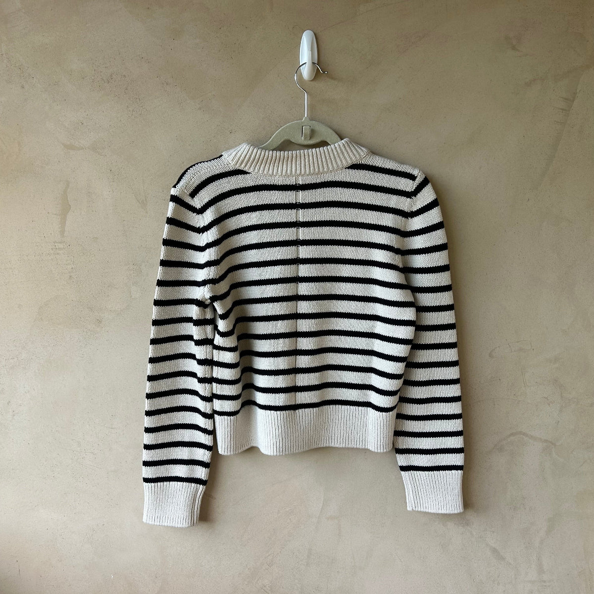 Soldout.NYC Black and Cream Stripe Sweater
