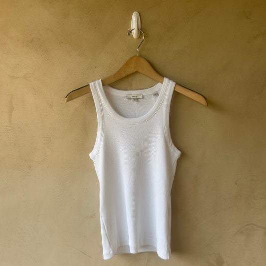 Vince White Scoop Neck Tank Top