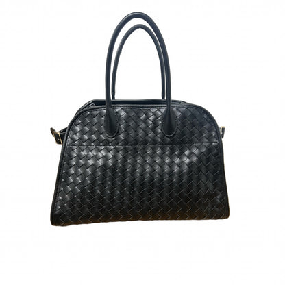 Vegan Leather Woven Tote