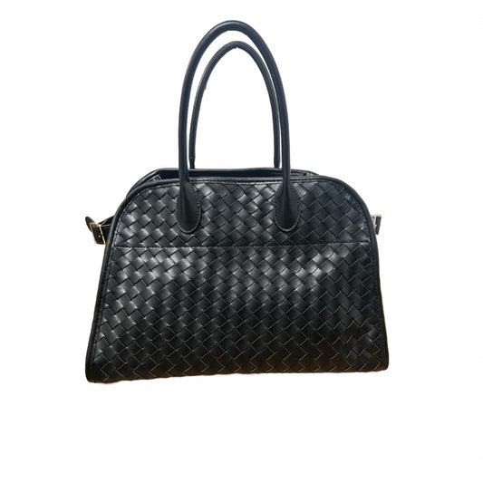 Vegan Leather Woven Tote