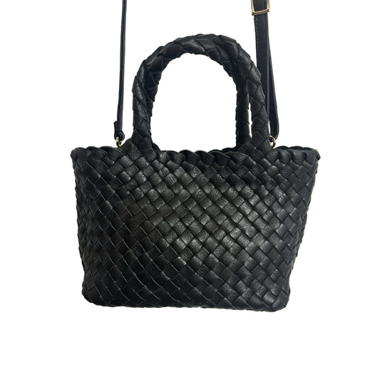 Italian Leather Woven Handbag