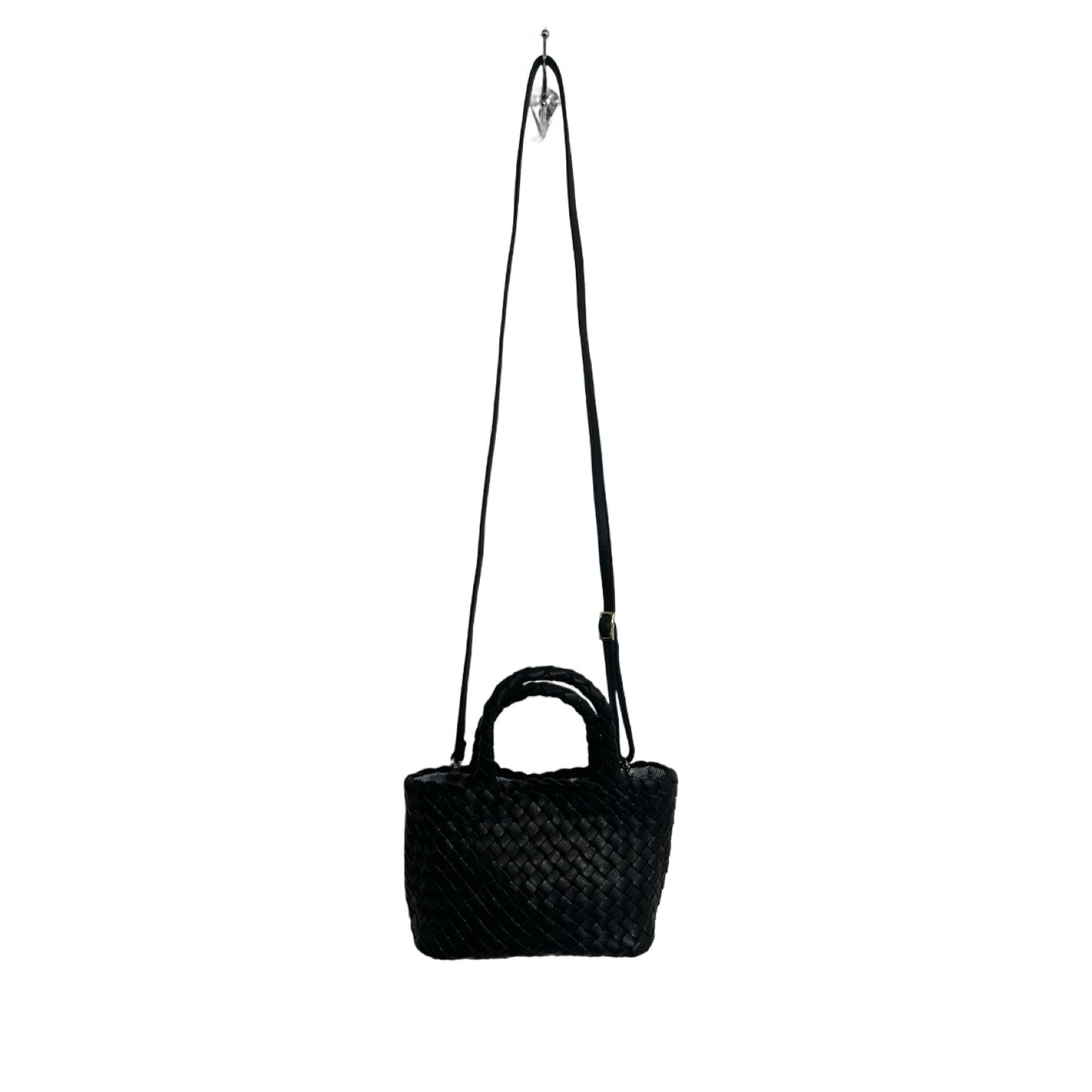 Italian Leather Woven Handbag