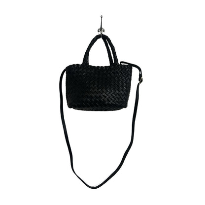 Italian Leather Woven Handbag
